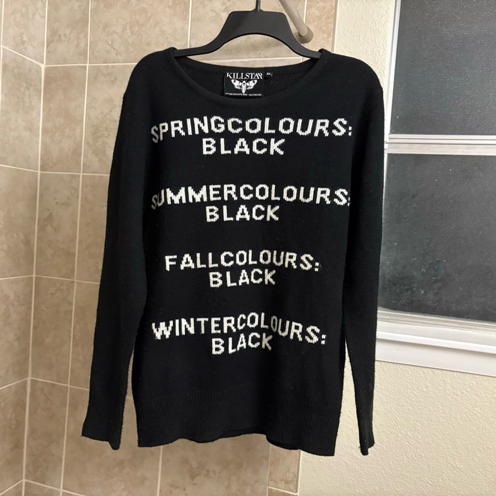 Killstar Black Season Sweater, Sz L/XL - Picture 3 of 3